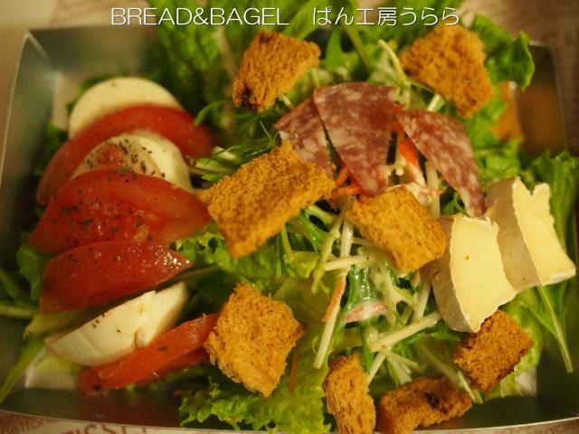 野菜とパンのサラダ（通常商品の参考。ヴィーガン・ハラル等の対応例を示す写真ではありません）