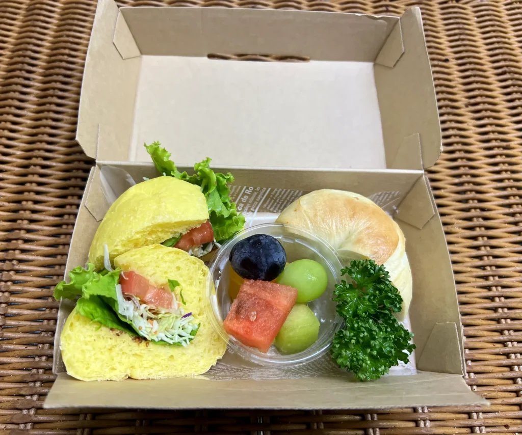 2日目のヴィーガン向け朝食BOX